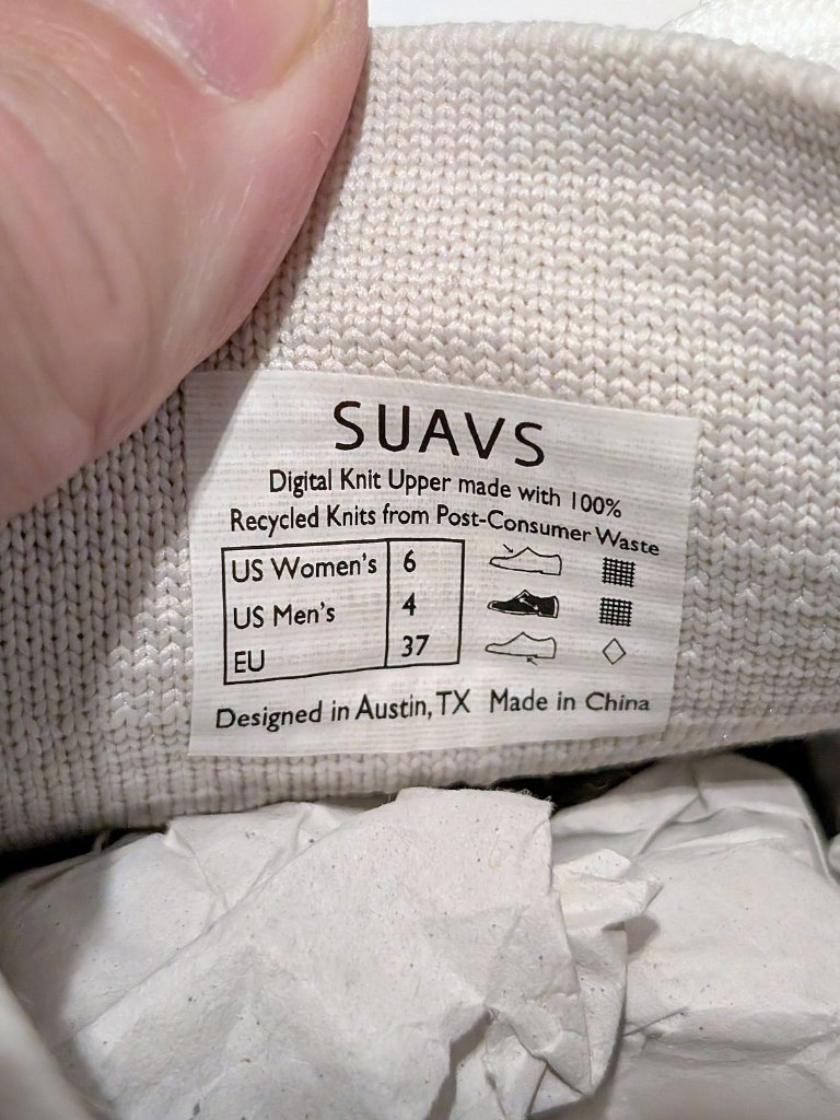 New Suavs The 247 Shoes White Knit Casual Lightweight Sneakers Wo 6+Extra Insole — image 6 of 6